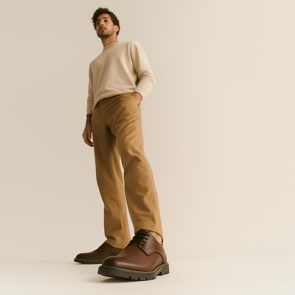 Zapato Casual Miel Piel Real