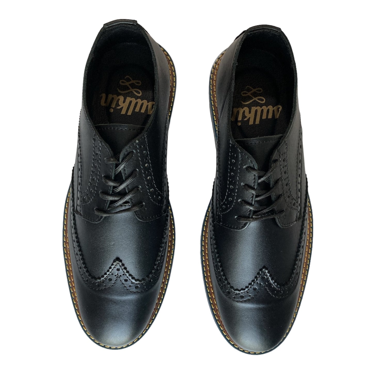 Zapato Casual Bostoniano Negro Piel Real