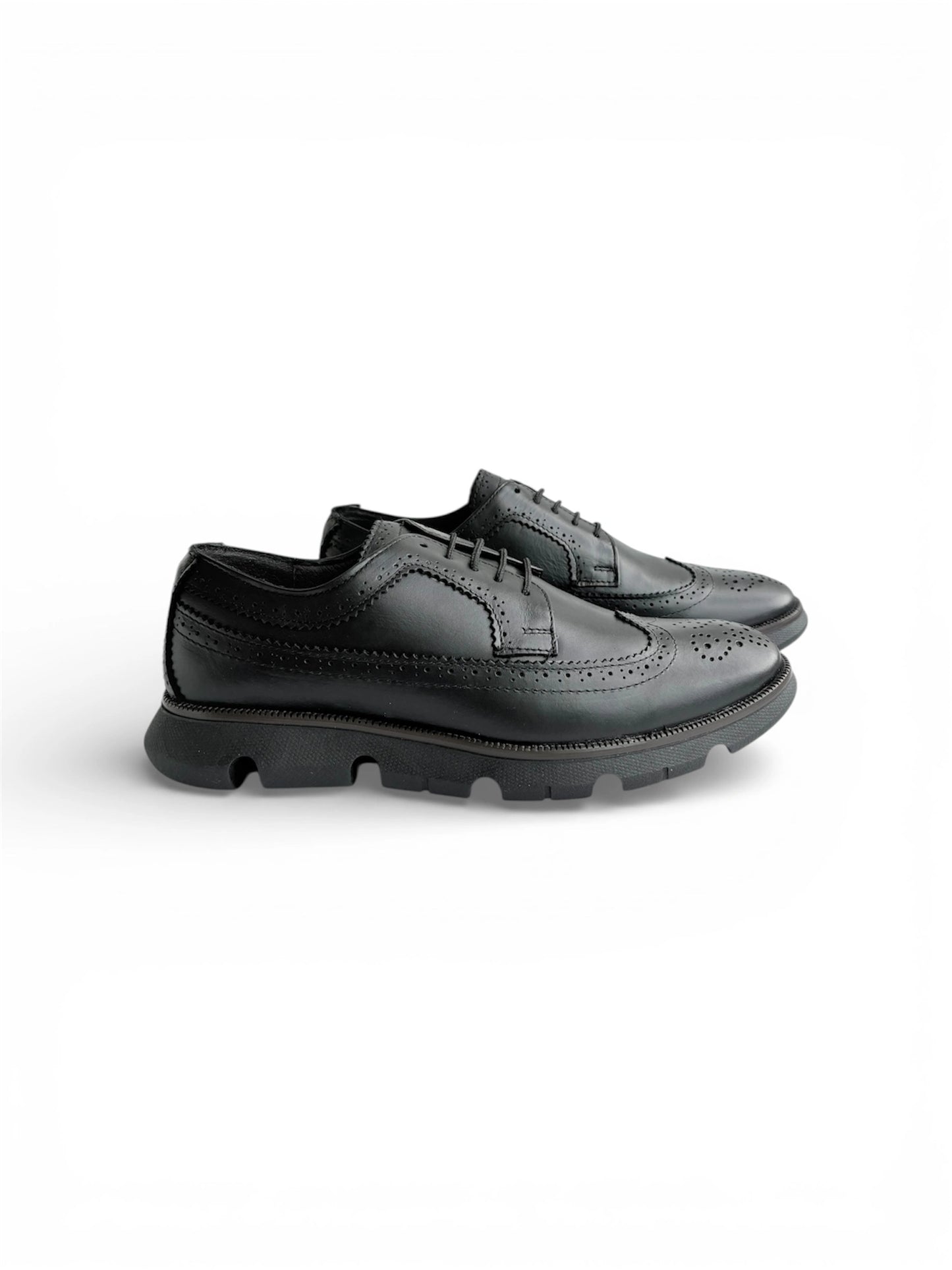 Zapato Casual Longwing Negro Piel Real