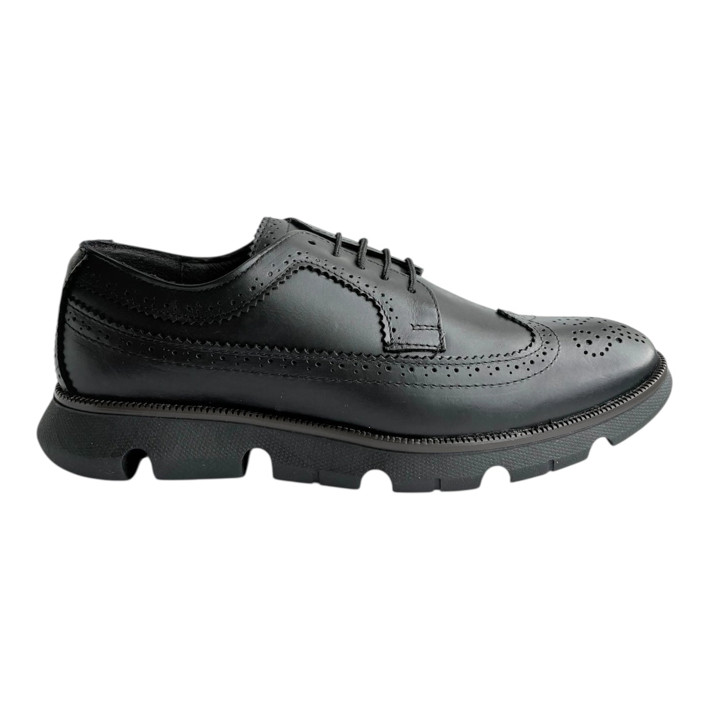 Zapato Casual Longwing Negro Piel Real