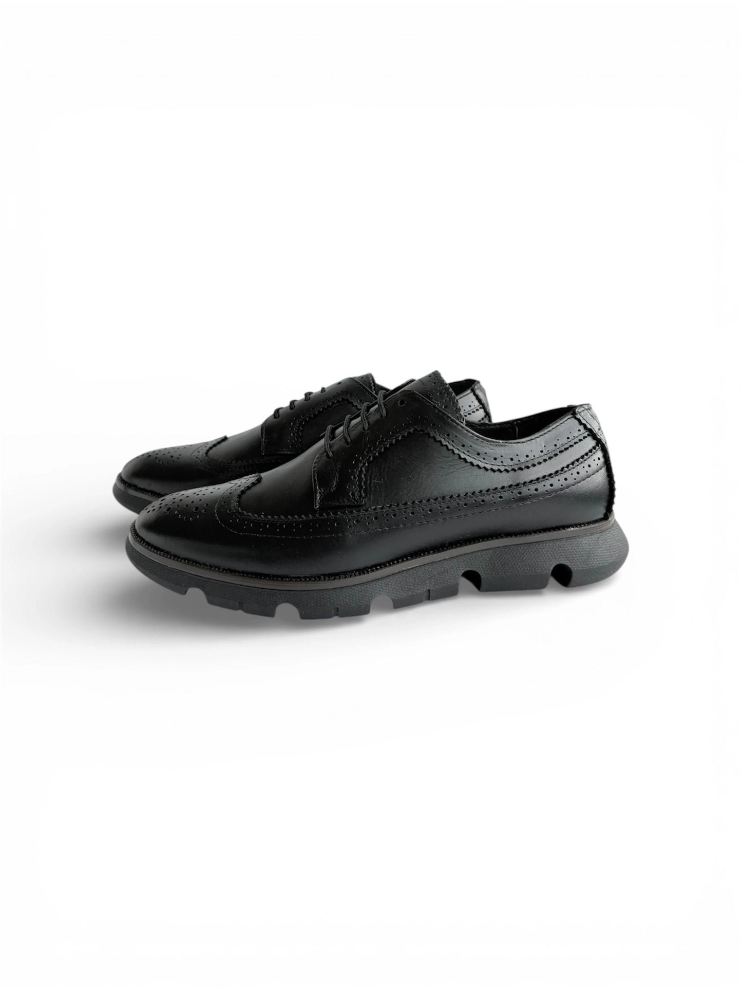 Zapato Casual Longwing Negro Piel Real