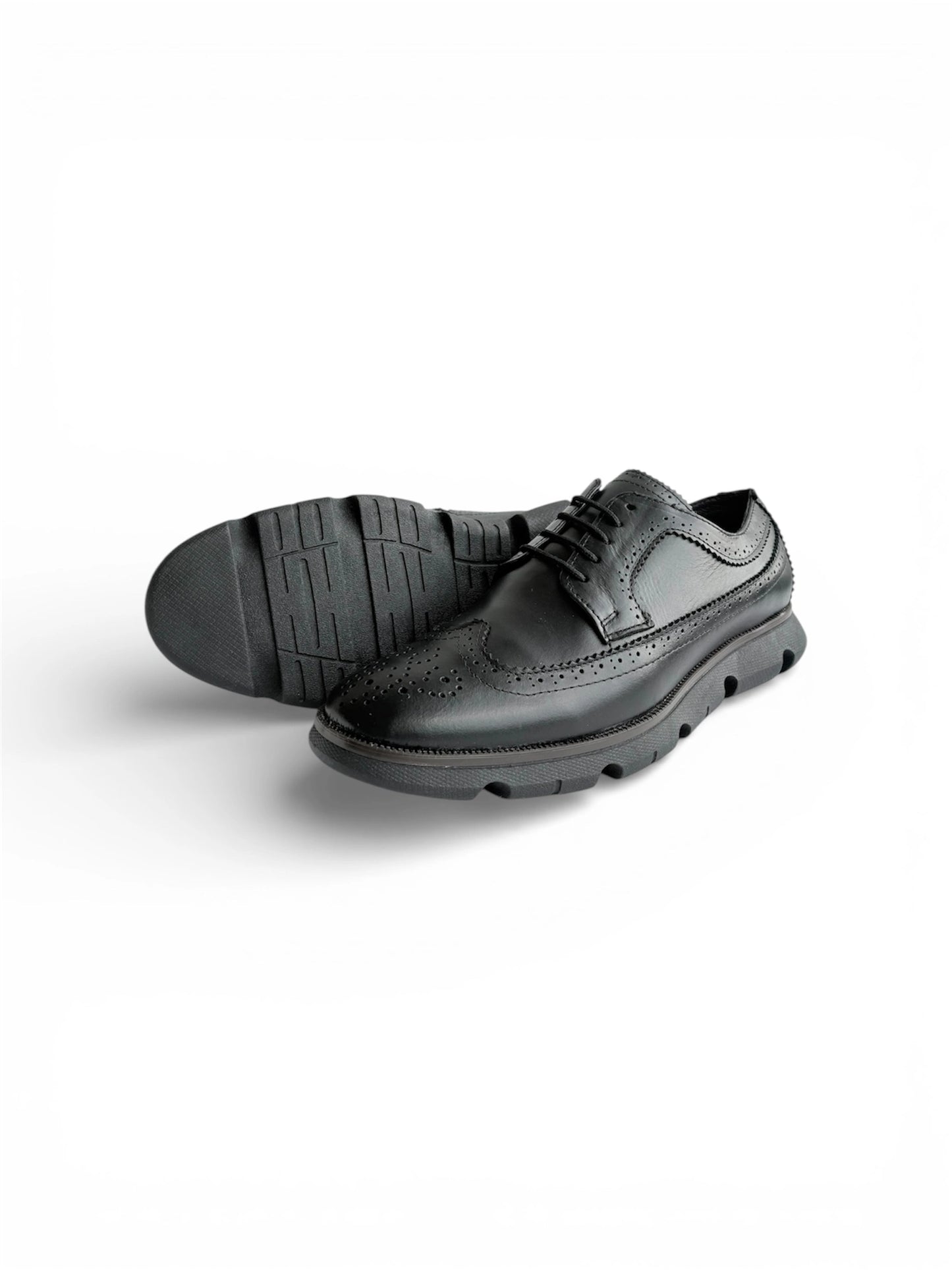 Zapato Casual Longwing Negro Piel Real
